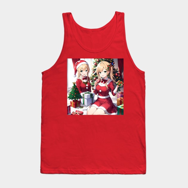 Christmas Anime Tank Top by Oldetimemercan